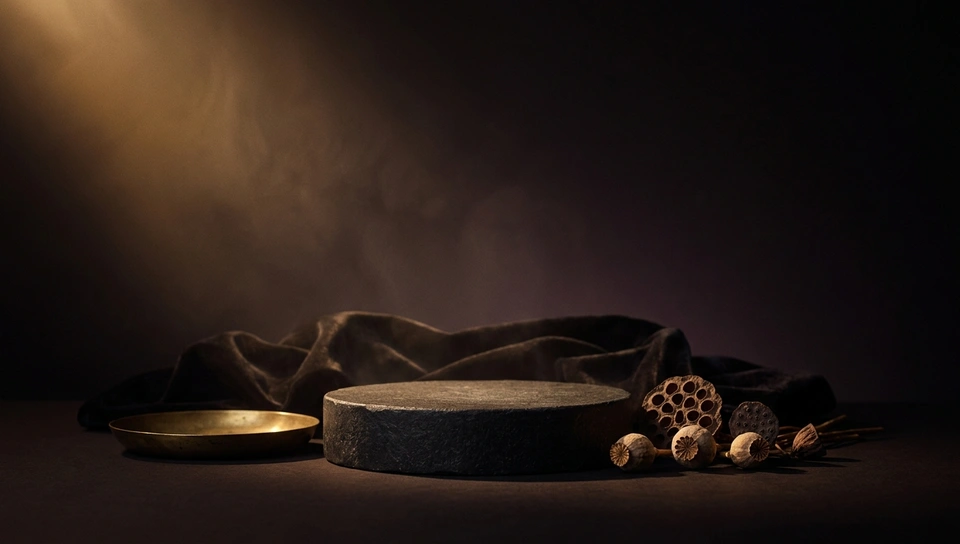 A still-life set fully lit with nothing standing on it